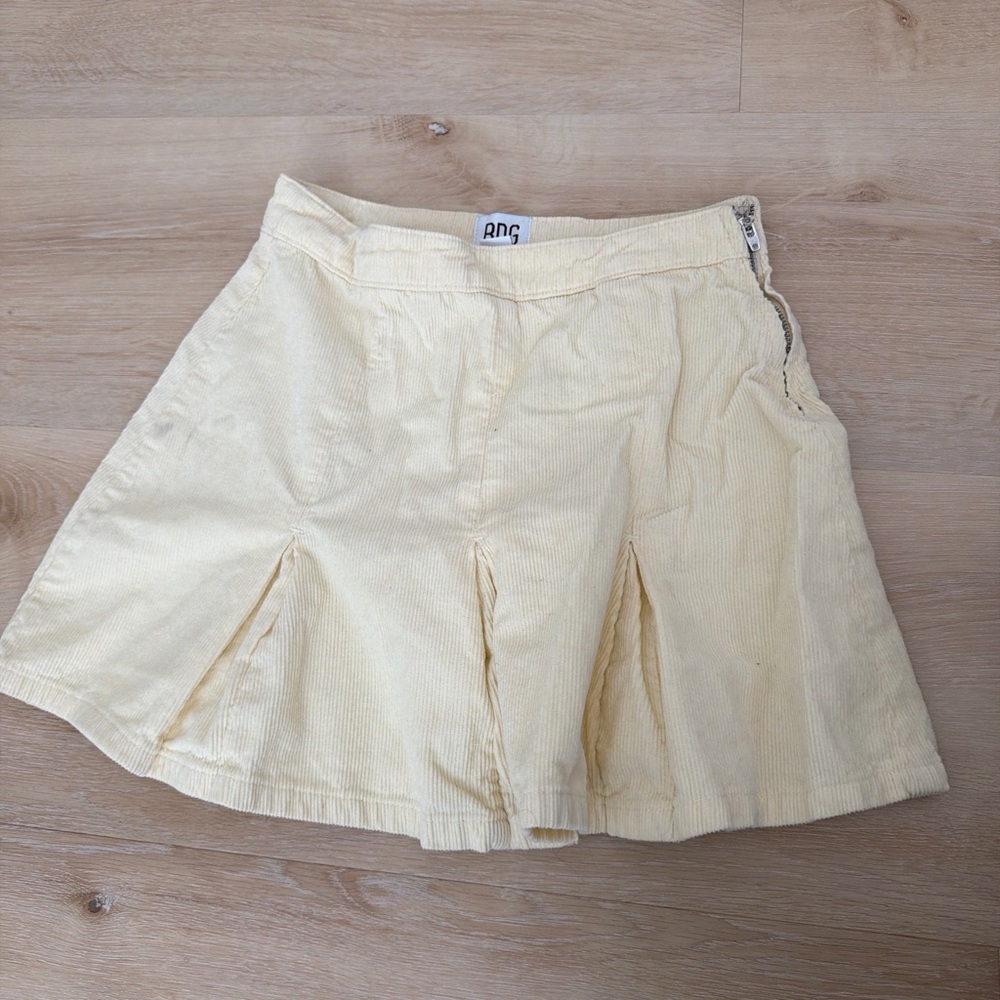 BDG Light Yellow/cream Corduroy Mini Skirt